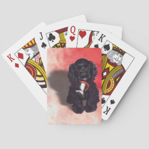 Black Cocker Spaniel Puppy - Abby Playing Cards