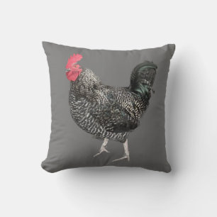 Black Cockerel No 4  Cushion