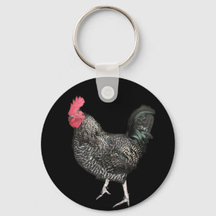 Black Cockerel No 4 Key Ring