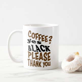 black coffee coffee mug