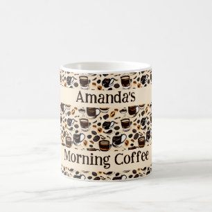 Black Coffee Oil Paint Pattern Personalised  Mug