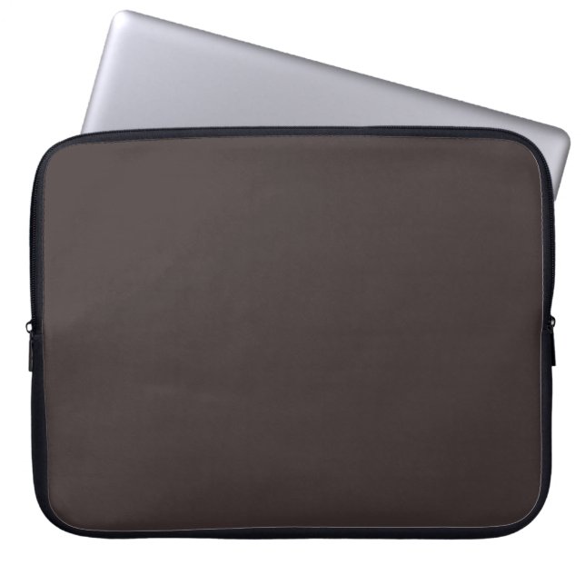 Black coffee  (solid color)  laptop sleeve (Front)