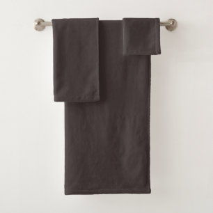 Black coffee  (solid colour)  bath towel set