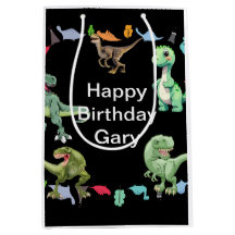 Black colour Background Dinosaur Birthday Party