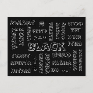 Black - Colour Languages on Postcards