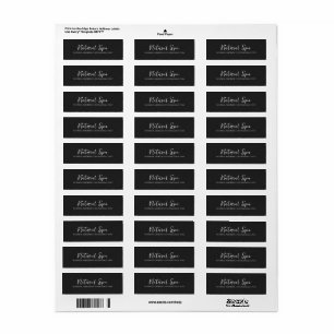 Black Colour Linen Texture Print White Typography