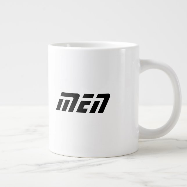 Black Colour Men Name Printed Jumbo Speciality-Cup Large Coffee Mug (Right)