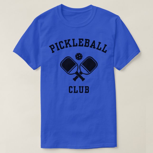 Black Colour Pickleball Club T-Shirt (Design Front)