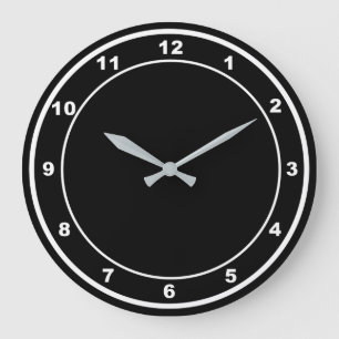 Black Colour Round Shape Acrylic Wall Clock
