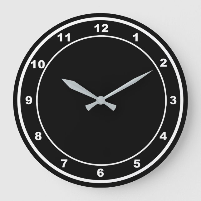 Black Colour Round Shape Acrylic Wall Clock (Front)