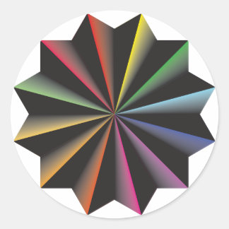 black colour swatches blend classic round sticker