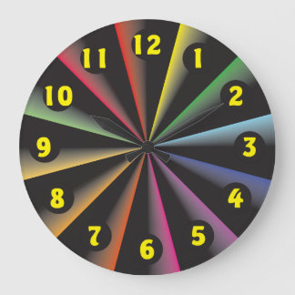 black colour swatches blend large clock
