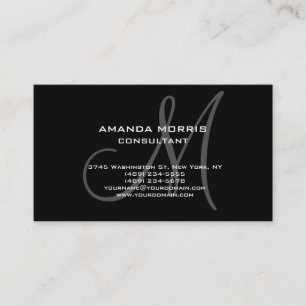 Black Colour Unique Original Classical Professiona Business Card