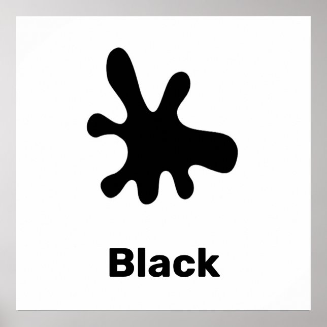 Black colour with words poster (Front)