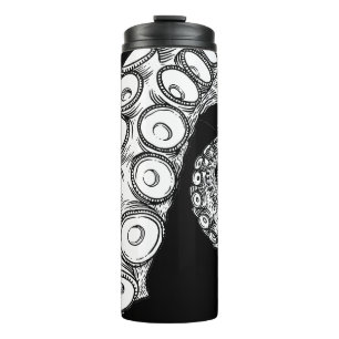 Black coloured Octopus Tentacle  Thermal Tumbler