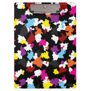 Black Colourful Irregular Abstract Clipboard