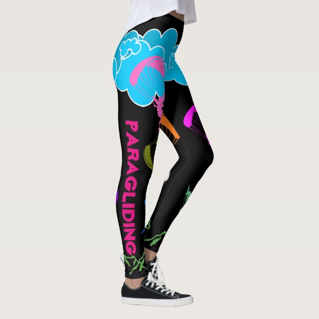 Black colourful paraglider leggings (Right)