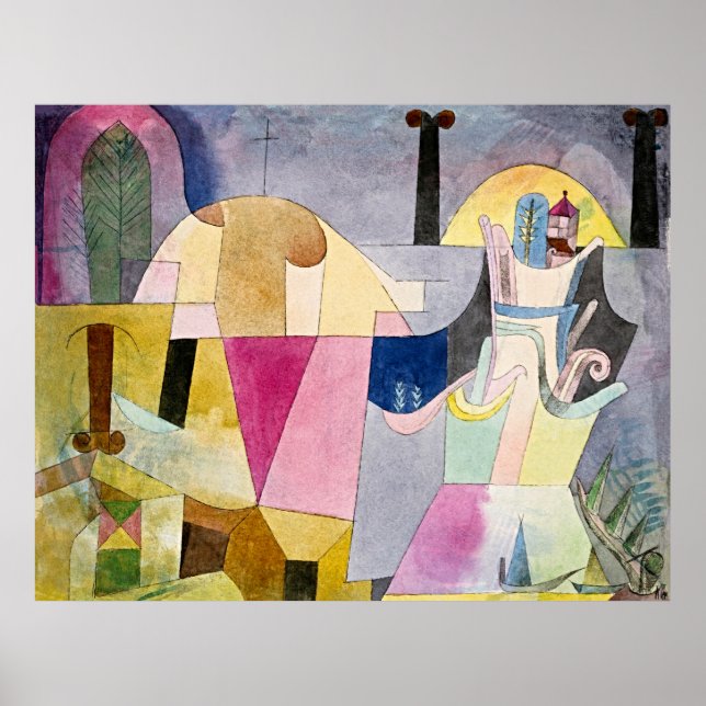 Black Columns in a Landscape by Paul Klee Poster (Front)