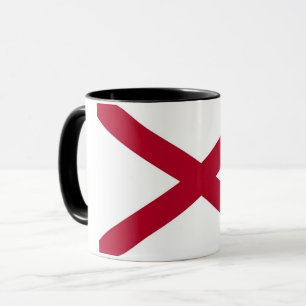 Black Combo Mug with flag of Alabama, USA