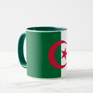 Black Combo Mug with flag of Algeria