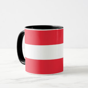 Black Combo Mug with flag of Austria