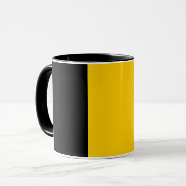 Black Combo Mug with flag of Belgium (Front Left)