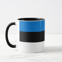 Black Combo Mug with flag of Estonia