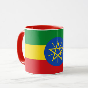 Black Combo Mug with flag of Ethiopia
