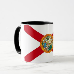 Black Combo Mug with flag of Florida, USA