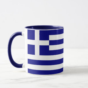 Black Combo Mug with flag of Greece