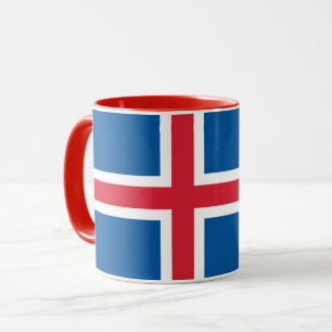 Black Combo Mug with flag of Iceland