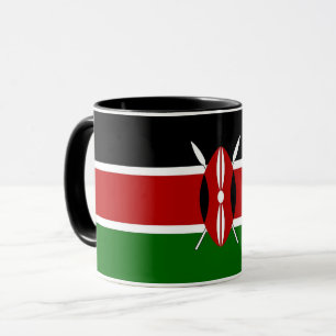 Black Combo Mug with flag of Kenya