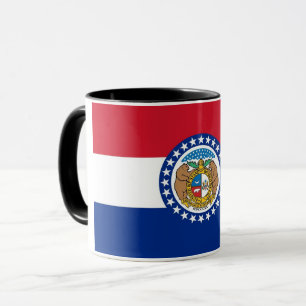 Black Combo Mug with flag of Missouri, USA