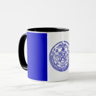 Black Combo Mug with flag of New York City, USA