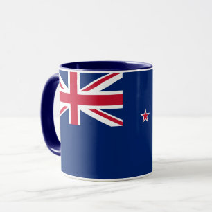 Black Combo Mug with flag of New Zealand