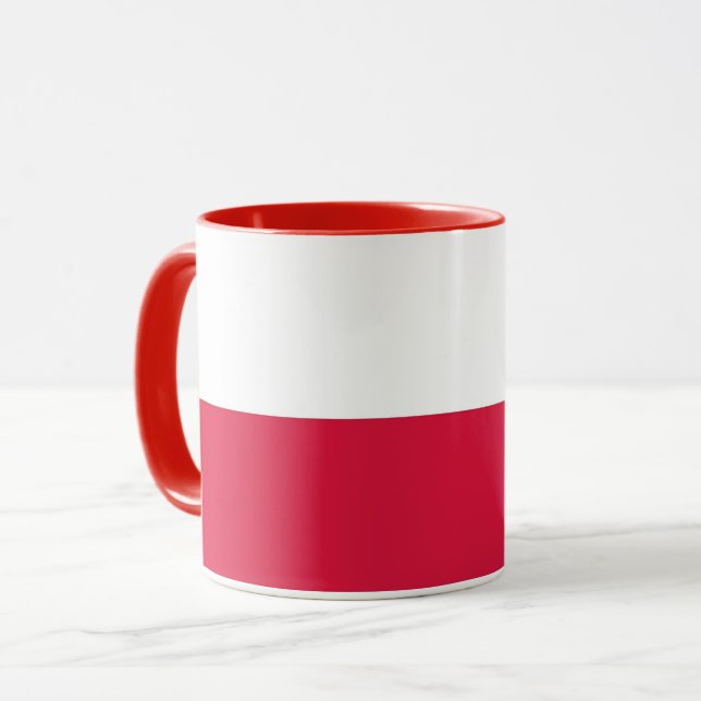 Black Combo Mug with flag of Poland (Front Left)