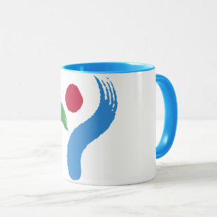 Black Combo Mug with flag of Seoul, South Korea