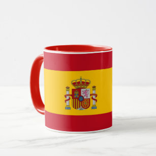 Black Combo Mug with flag of Spain