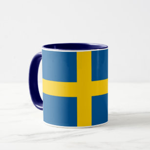 Black Combo Mug with flag of Sweden
