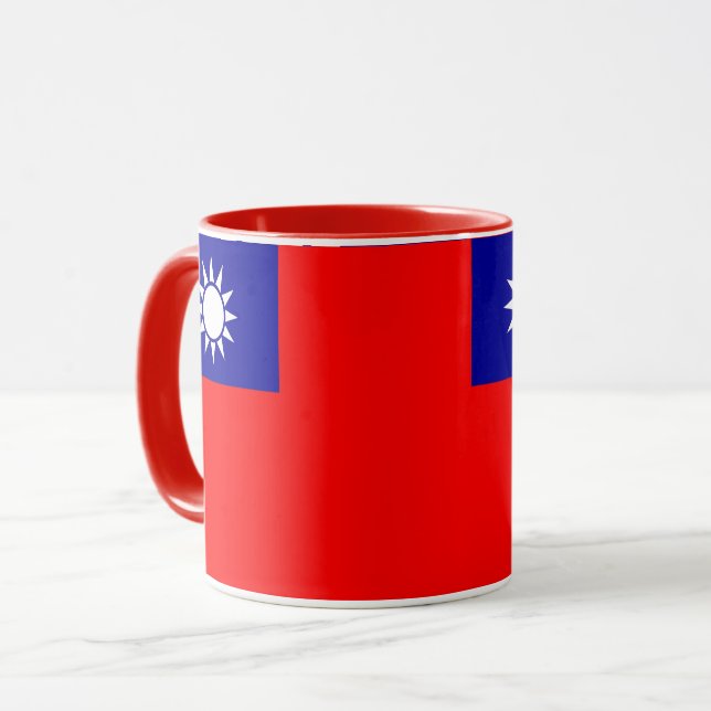 Black Combo Mug with flag of Taiwan (Front Left)