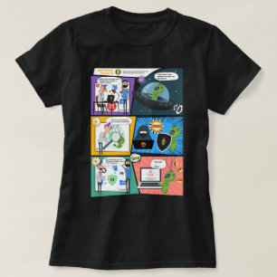 Black Comics Greenie Protector Woman T-Shirt