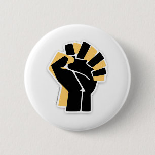 Black Community Ally Hands Together 6 Cm Round Badge