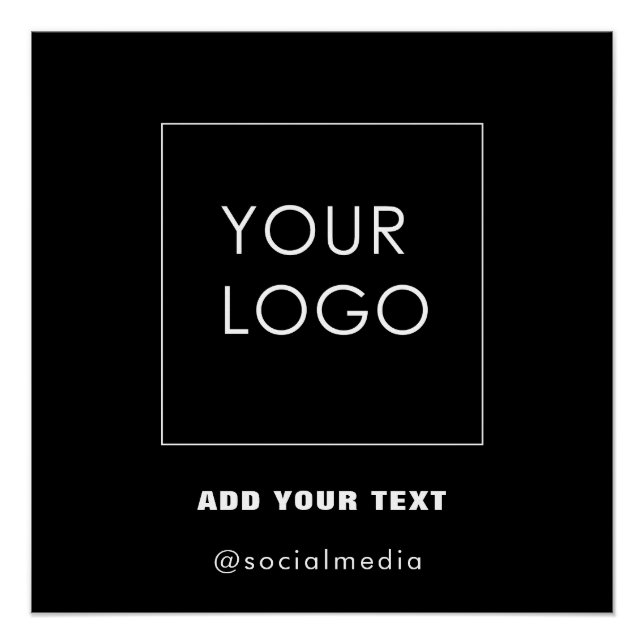 Black Company Business Event Logo Branded  Poster (Front)