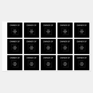 Black Company Property Asset Tag Label Style