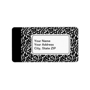 Black Composition Notebook Label
