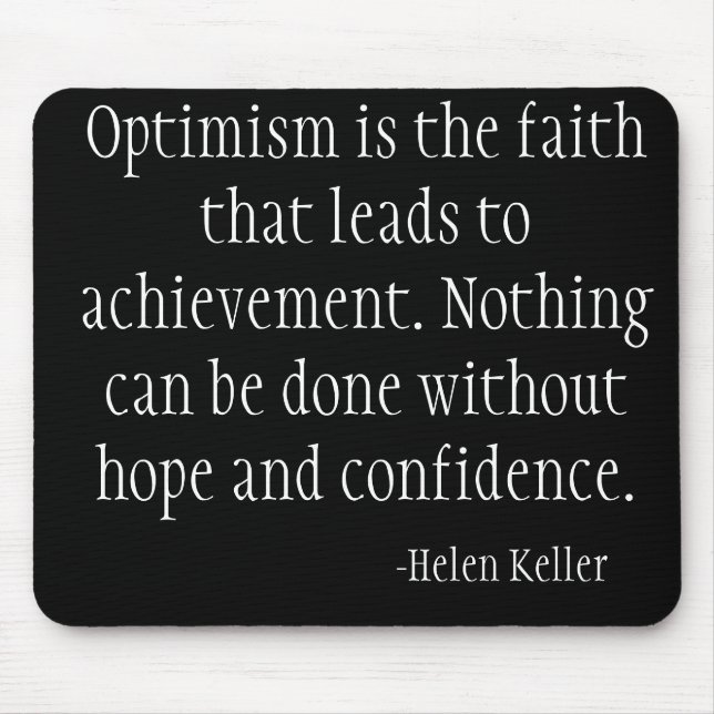 Black Computer Mousepad (Helen Keller) (Front)