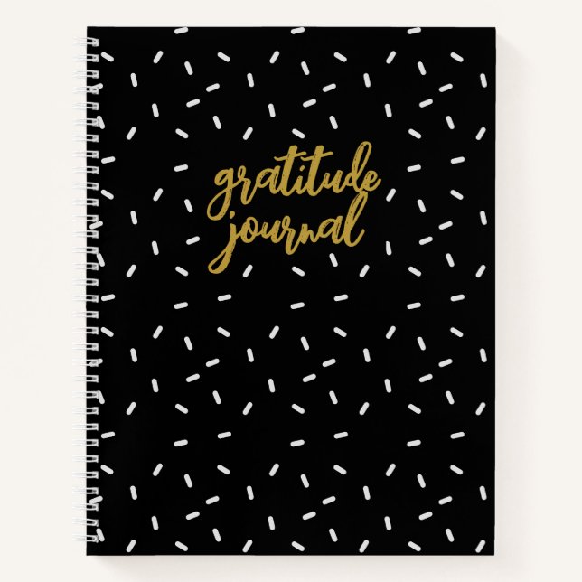 Black Confetti Gratitude Journal (Front)