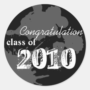 Black congratulation class of graduation gift tag