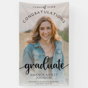 Black Congratulations Graduate Picture Graduation Banner