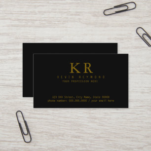 Black Contact Card printed on the front side only